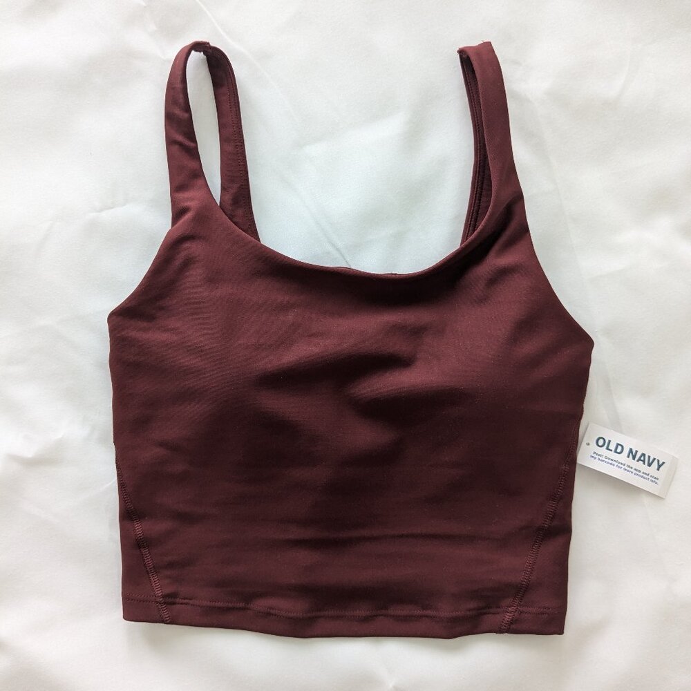 Old Navy Light Support PowerSoft Longline Sports Bra in Royal Velvet, X-small